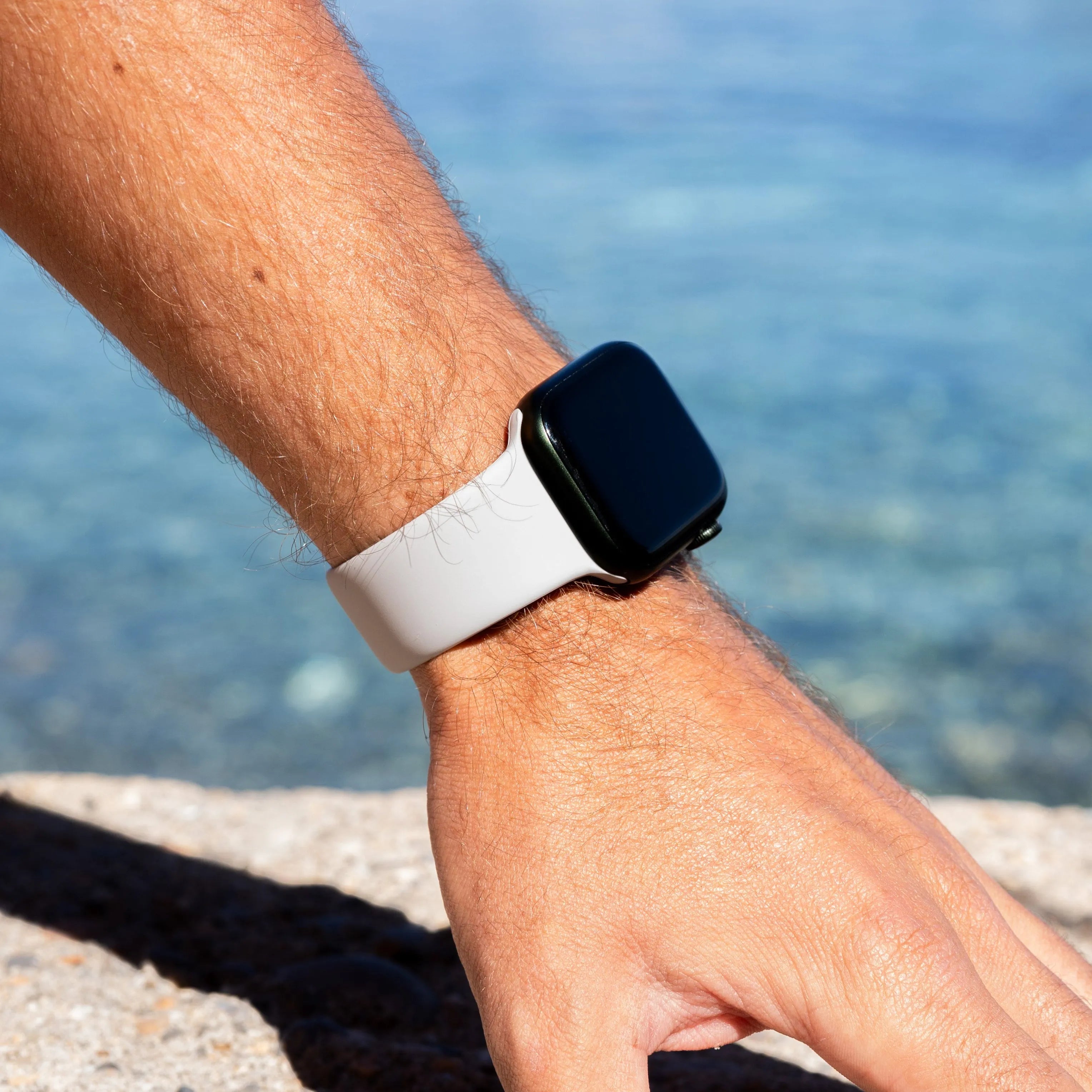 Bracelet silicone Apple Watch (blanc)