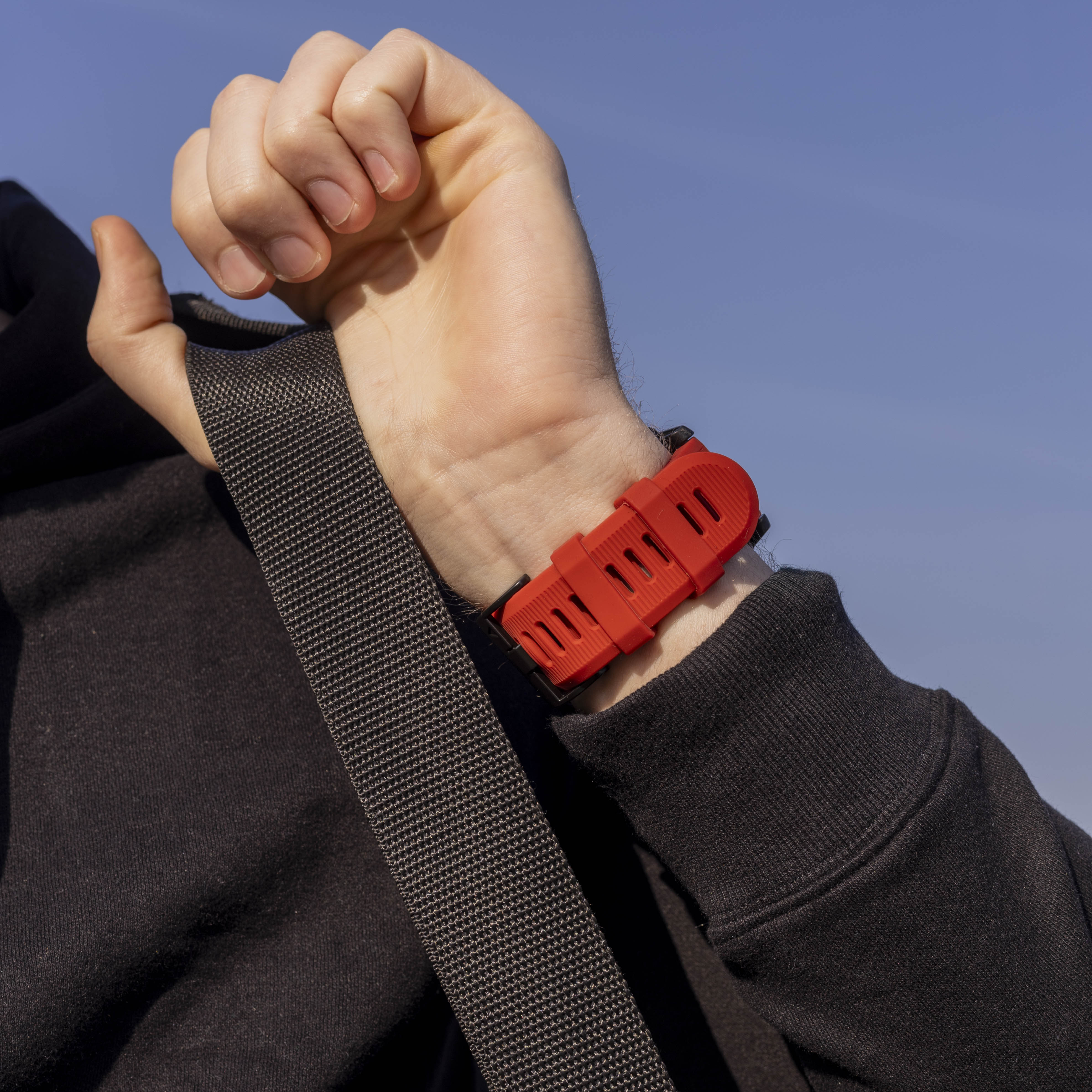 Bracelet silicone Garmin Fenix ​​​​5x / 6x (rouge)