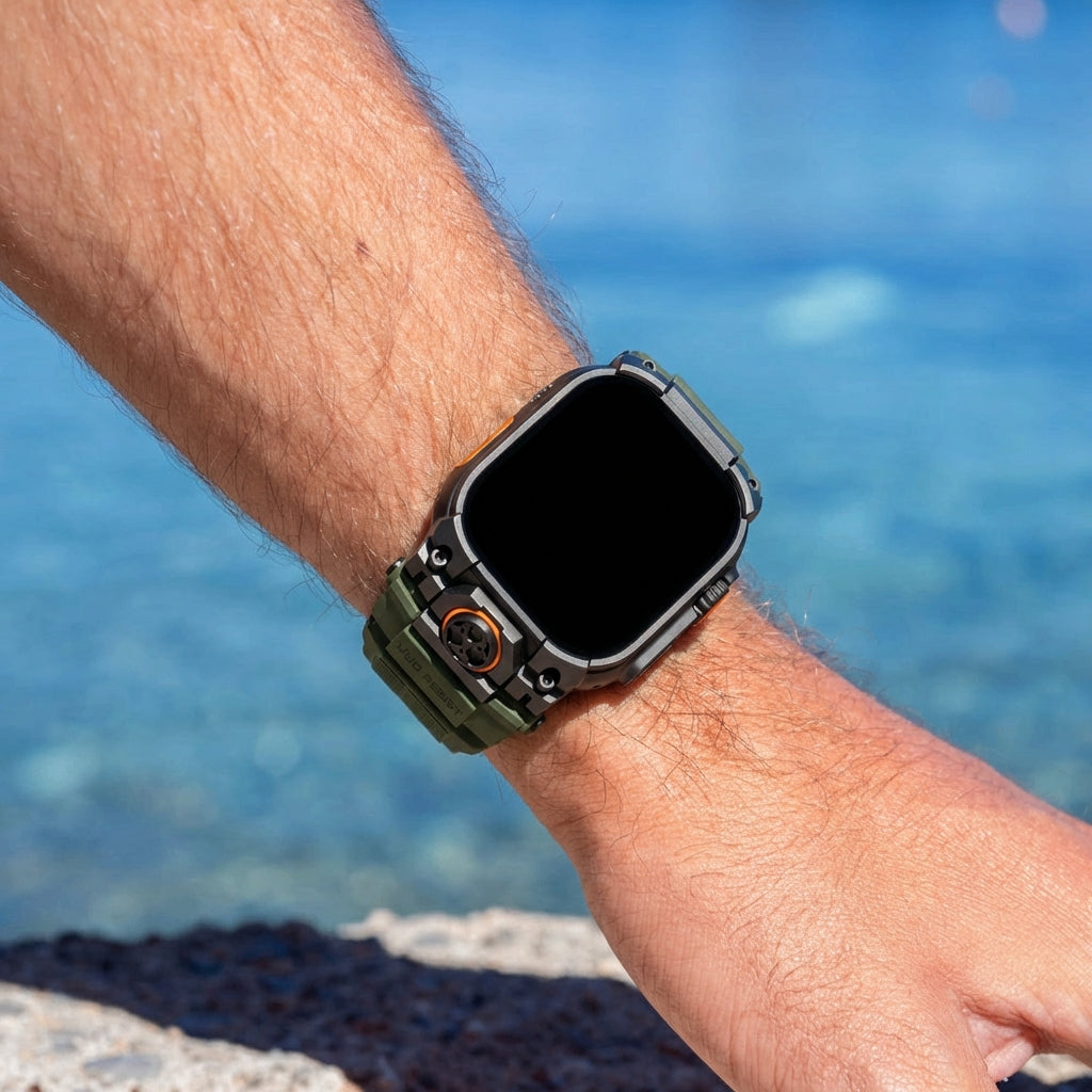 Bracelet silicone 'Cuatro garras' Apple Watch (vert)