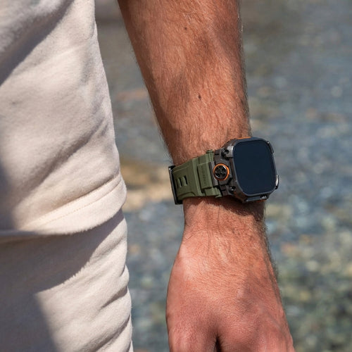 Bracelet silicone 'Cuatro garras' Apple Watch (vert)