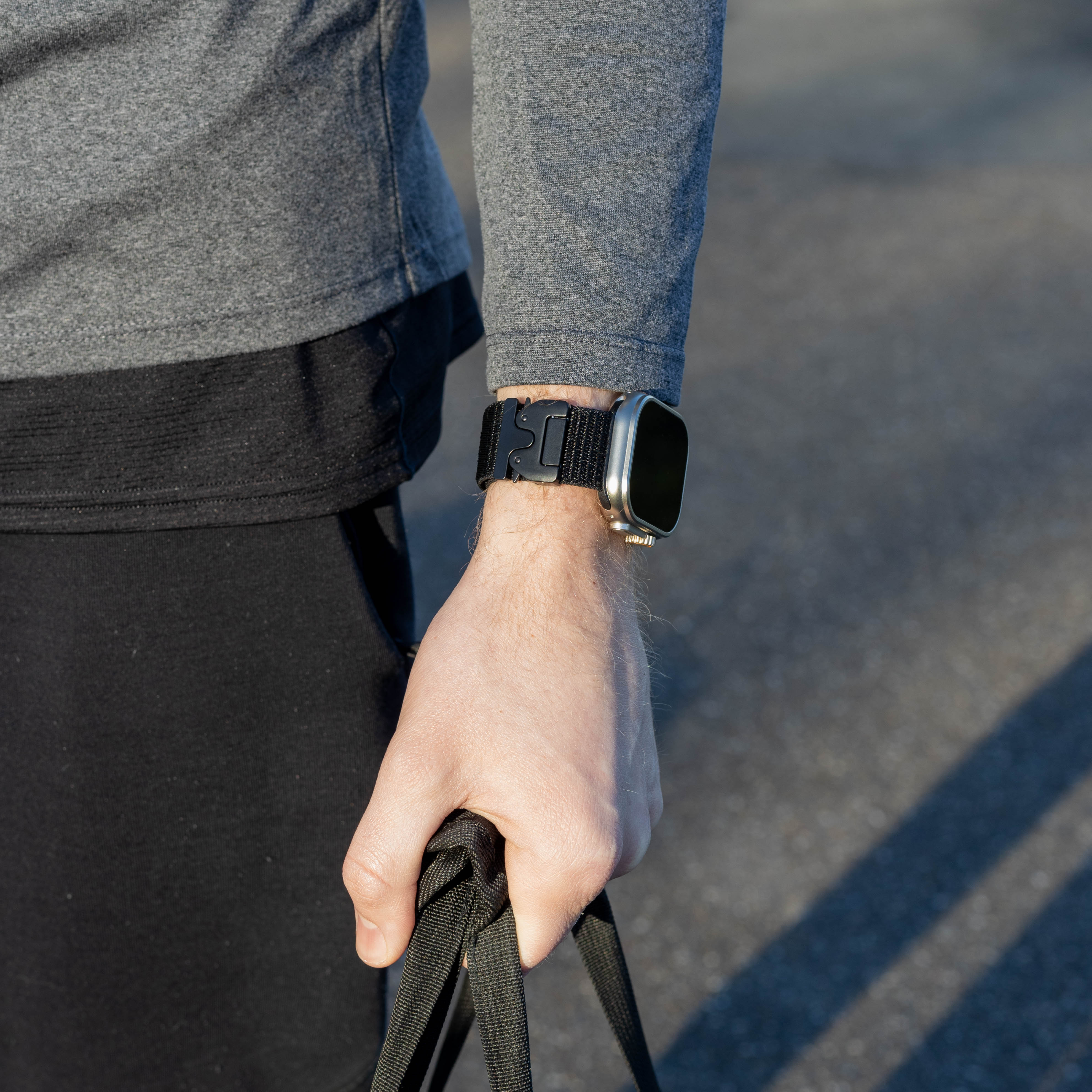 Bandz Bracelet nylon 'Classic' boucle en P Apple Watch Ultra (noir)