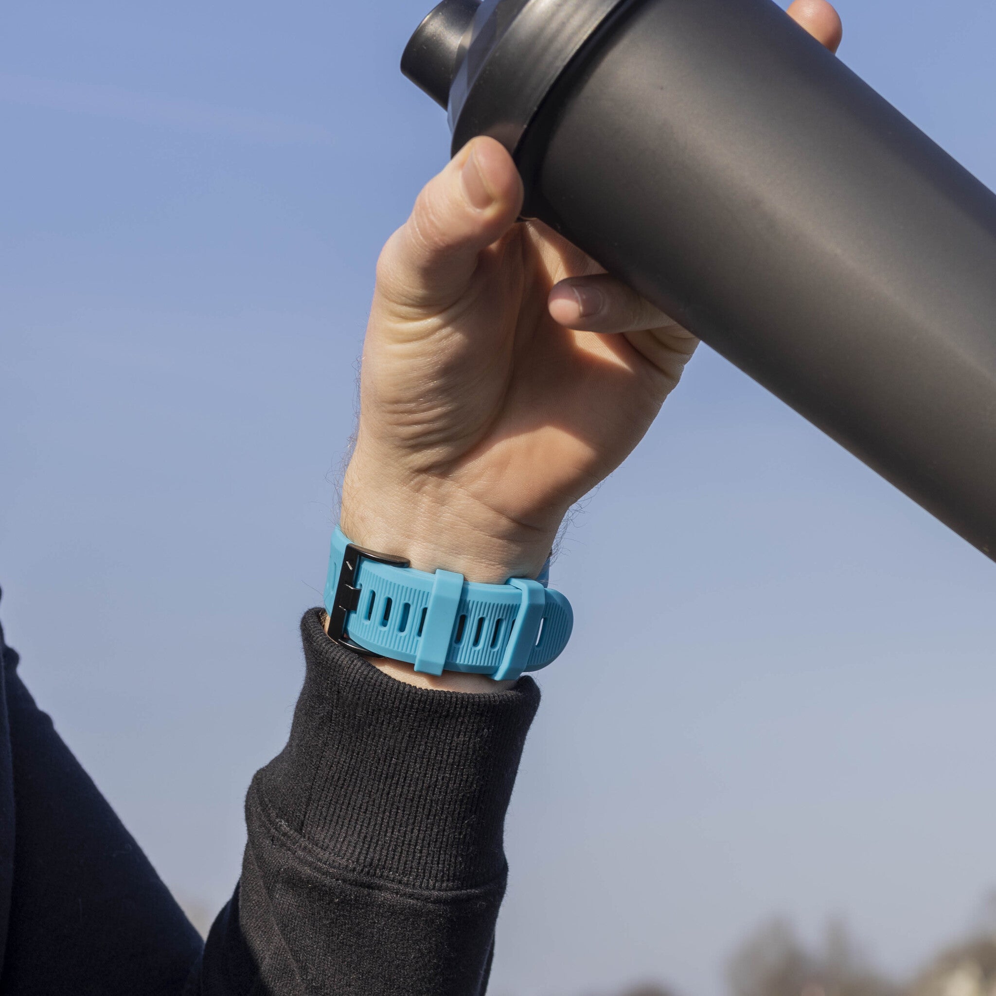 Bracelet silicone Garmin Tactix 7 Pro (bleu clair)