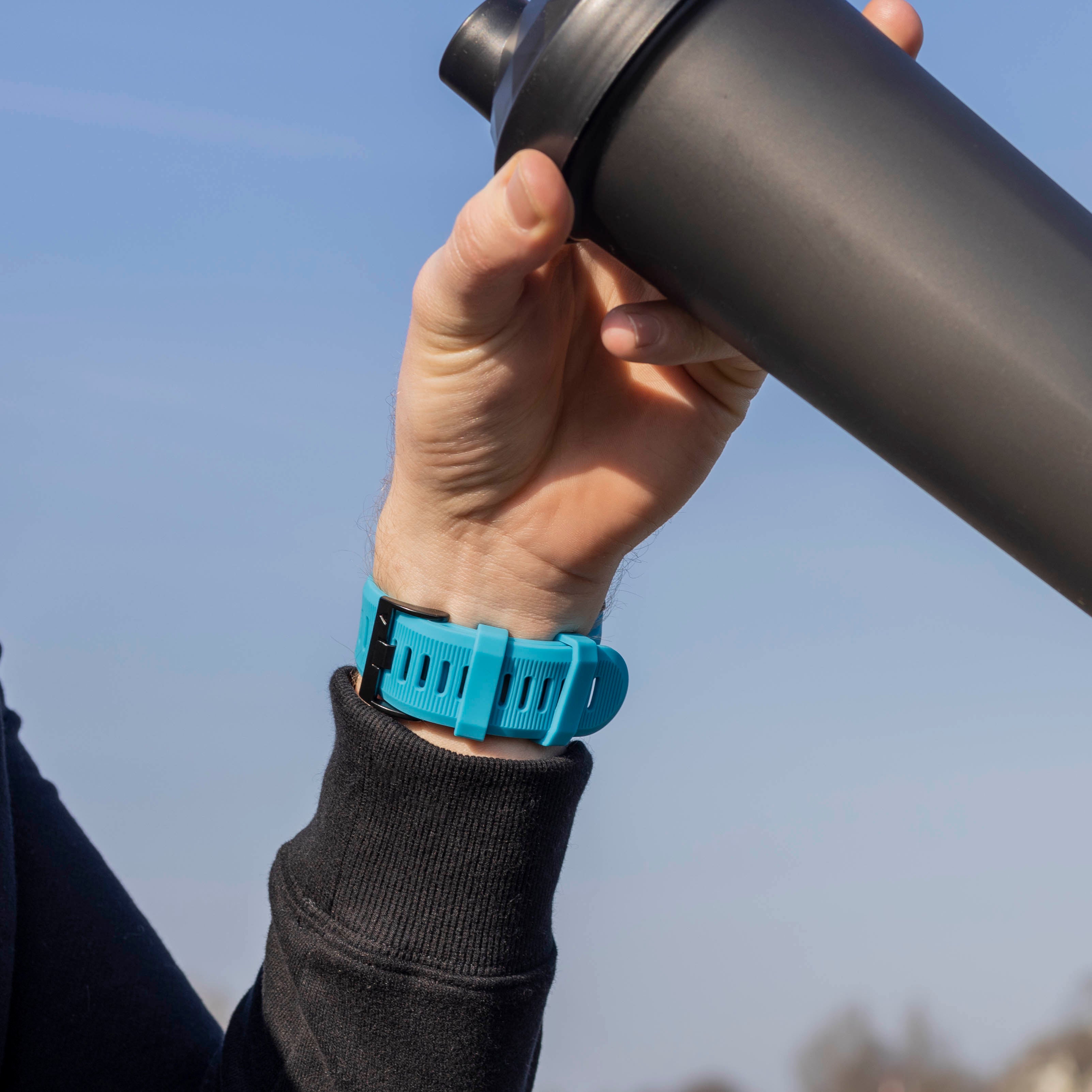 Bracelet silicone Garmin Fenix 5x / 6x (bleu clair)