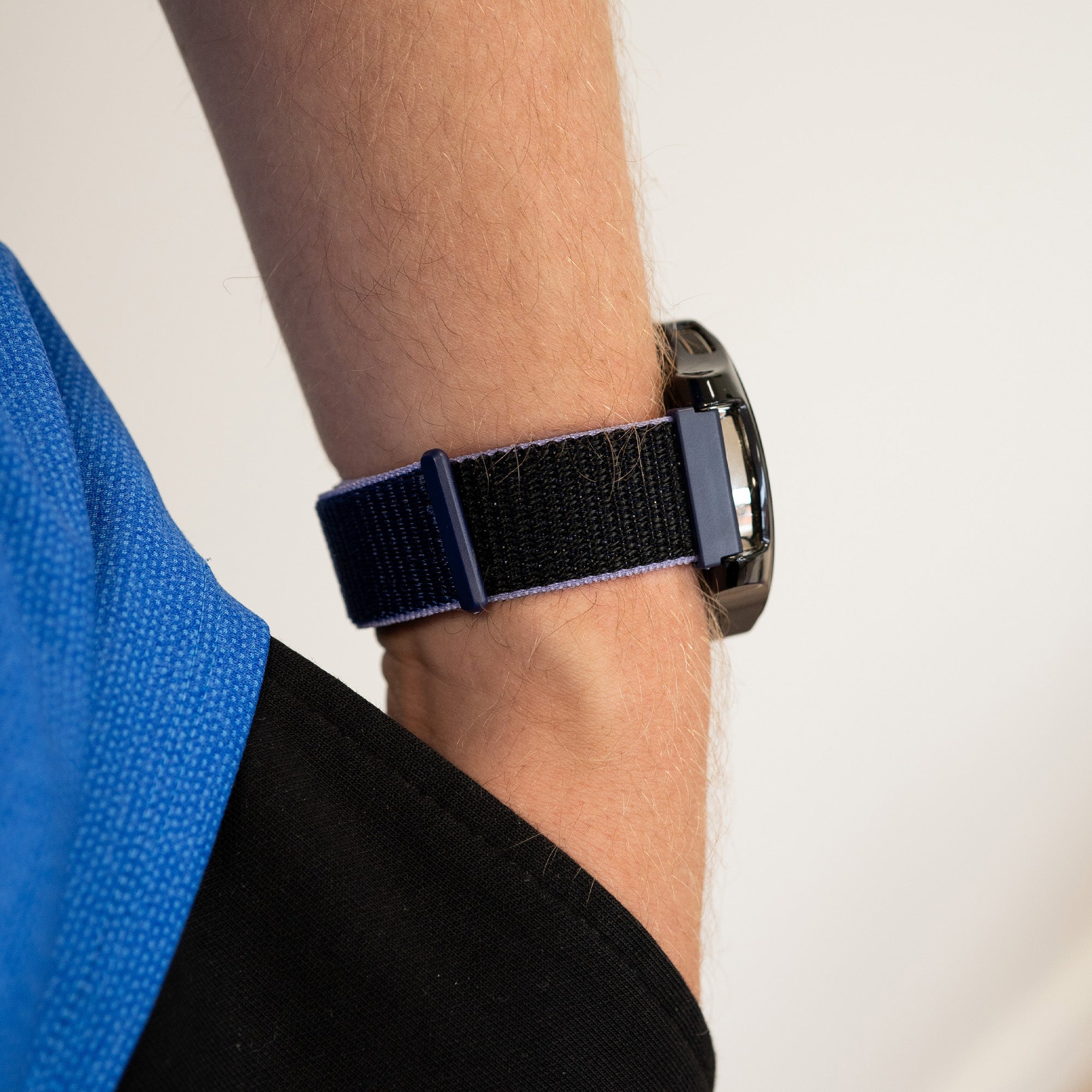 Bracelet nylon Garmin Forerunner 265 (bleu/noir)
