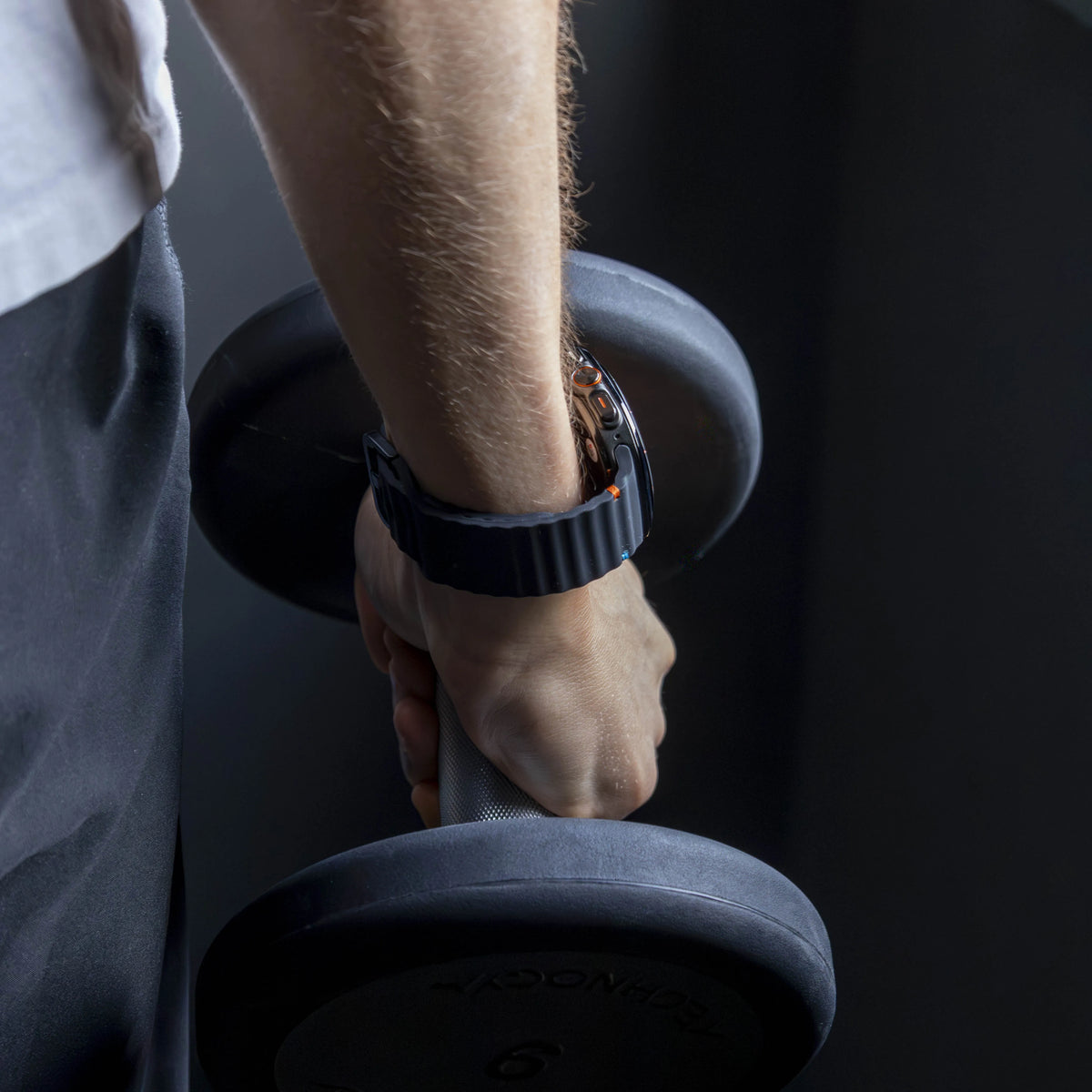 Wave Silicone Strap, black, lifestyle photo