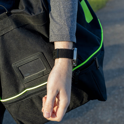 Bandz Bracelet nylon 'Deluxe' boucle en P Apple Watch Ultra (noir)