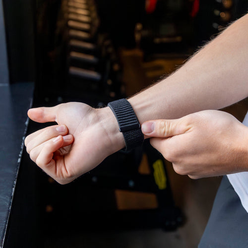 Wave Nylon Strap, black, lifestyle photo