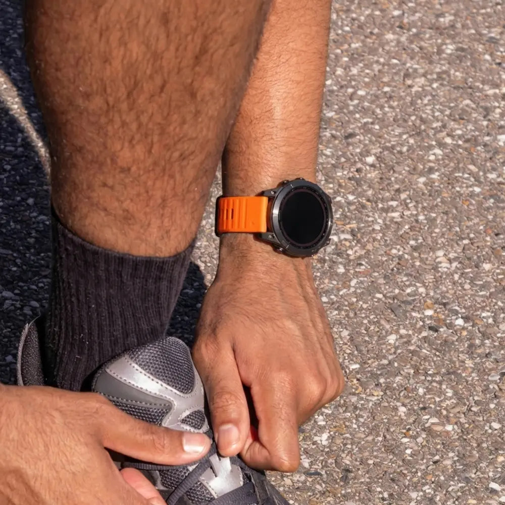 Bracelet silicone robuste Garmin Fenix 5 / 6 (naranja)