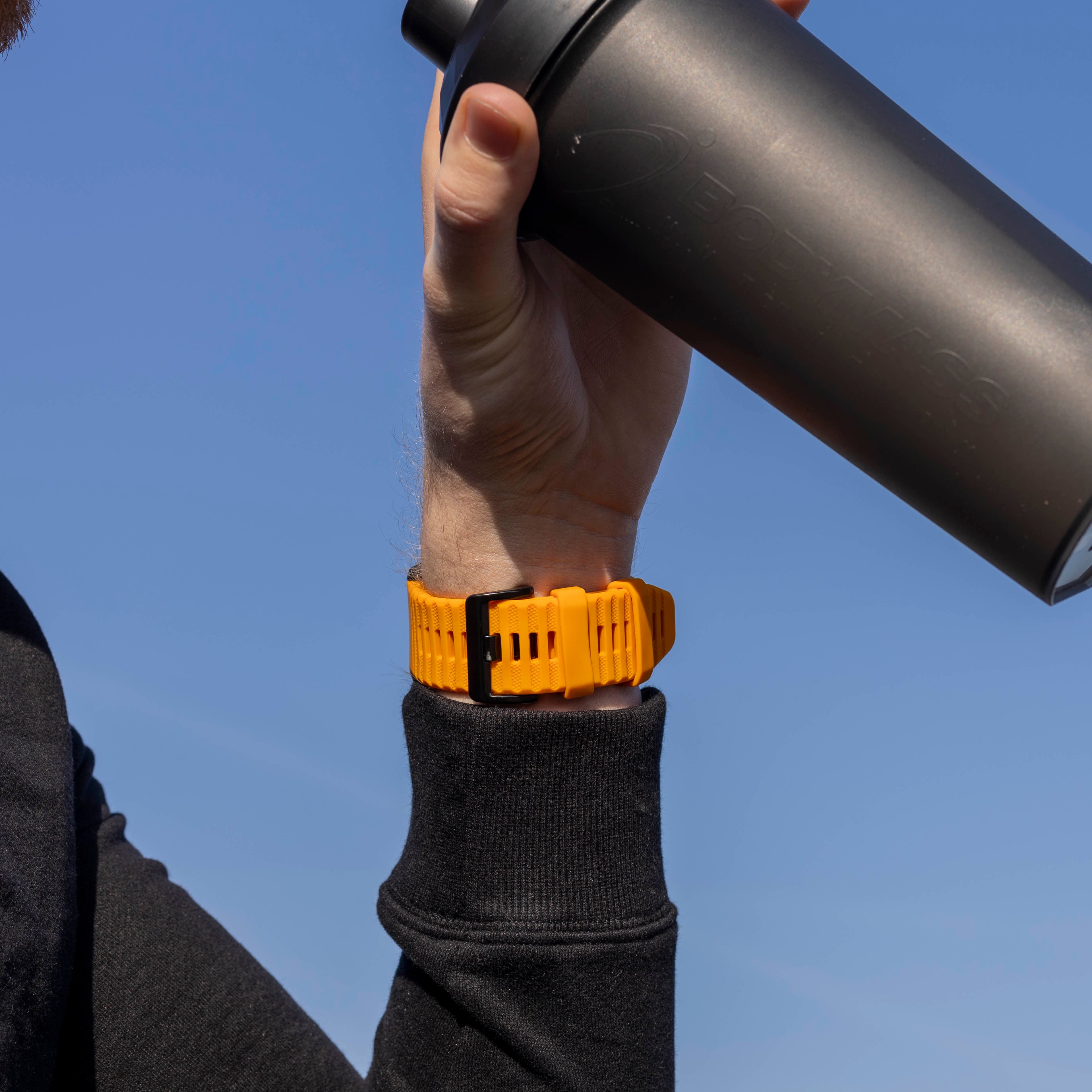 Bandz Bracelet silicone á boucle Garmin Instinct 3 - 50mm (orange)