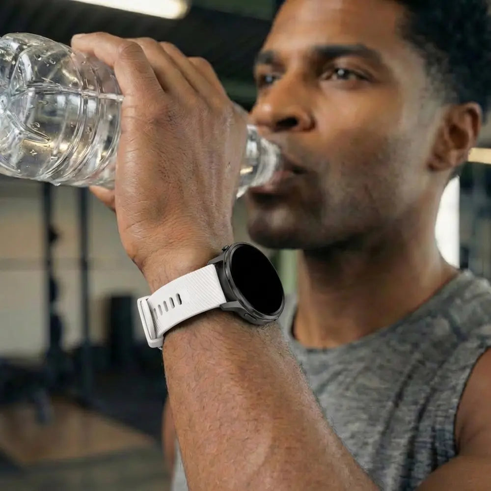 Bandz Bracelet silicone 'Deluxe' Garmin Vivomove 3s (blanc)