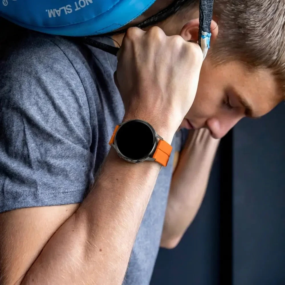 Bandz Garmin Forerunner 265 Silicone Strap with D-Buckle (Orange)