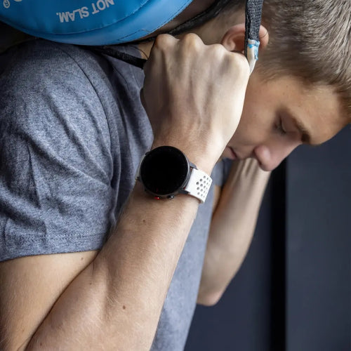 Breathable Silicone Strap, white, lifestyle photo