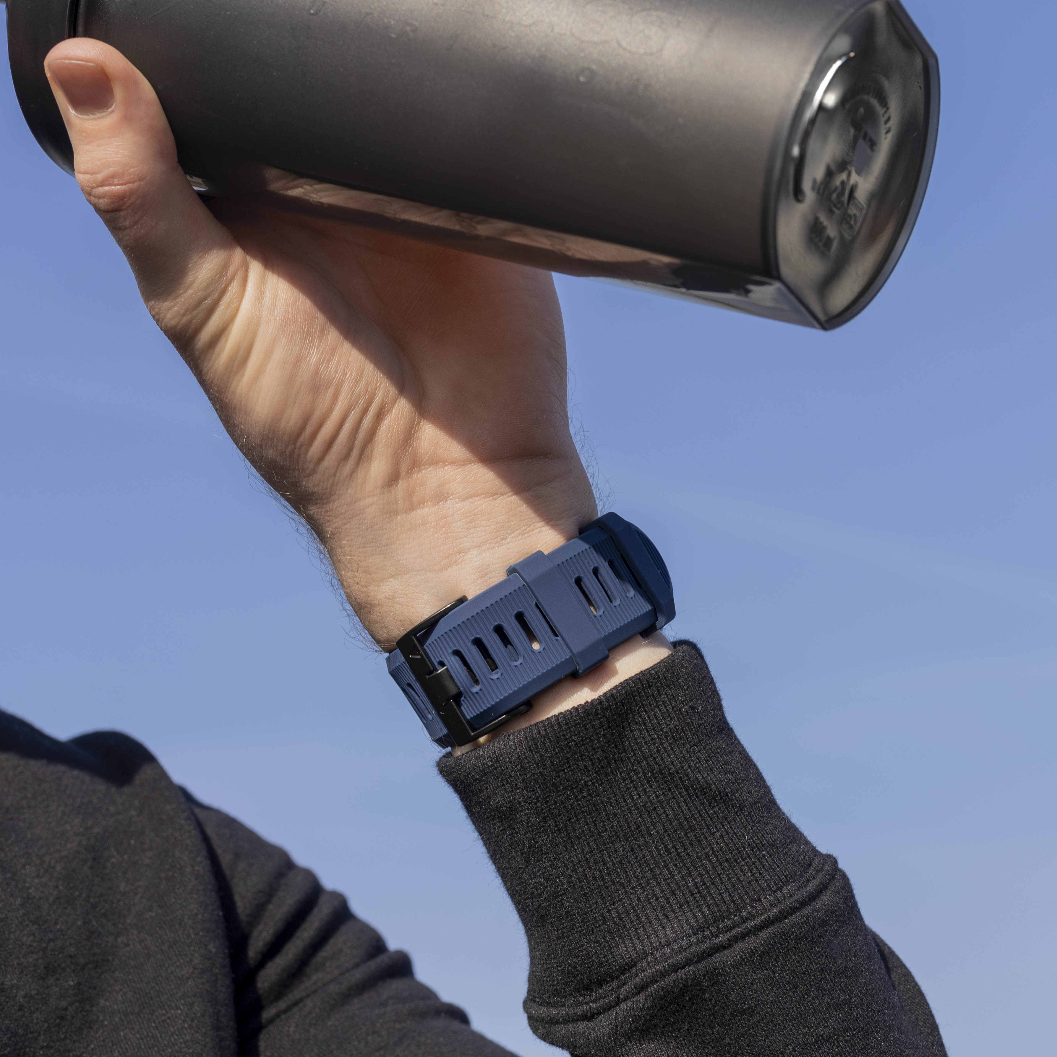 Bracelet silicone Garmin Fenix ​​​​5x / 6x (bleu foncé)