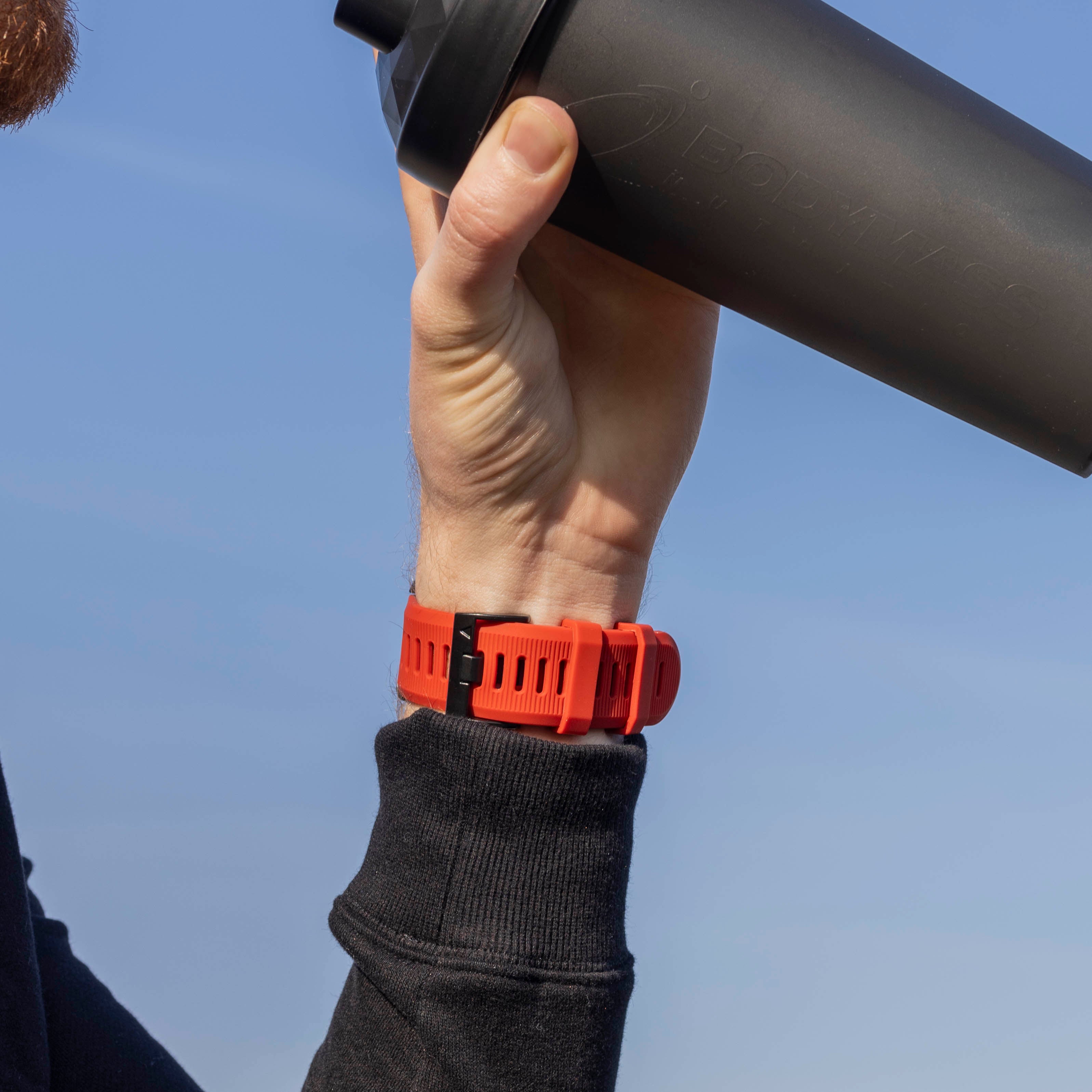 Bracelet en silicone Garmin Quatix 3 / 6x / 7x Solar (rouge)