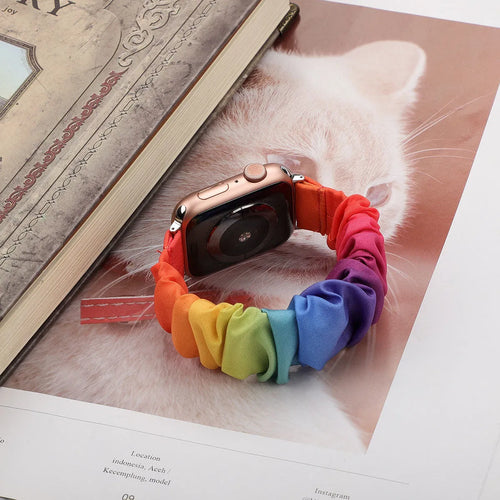 Nylon Scrunchie Strap, rainbow, lifestyle photo