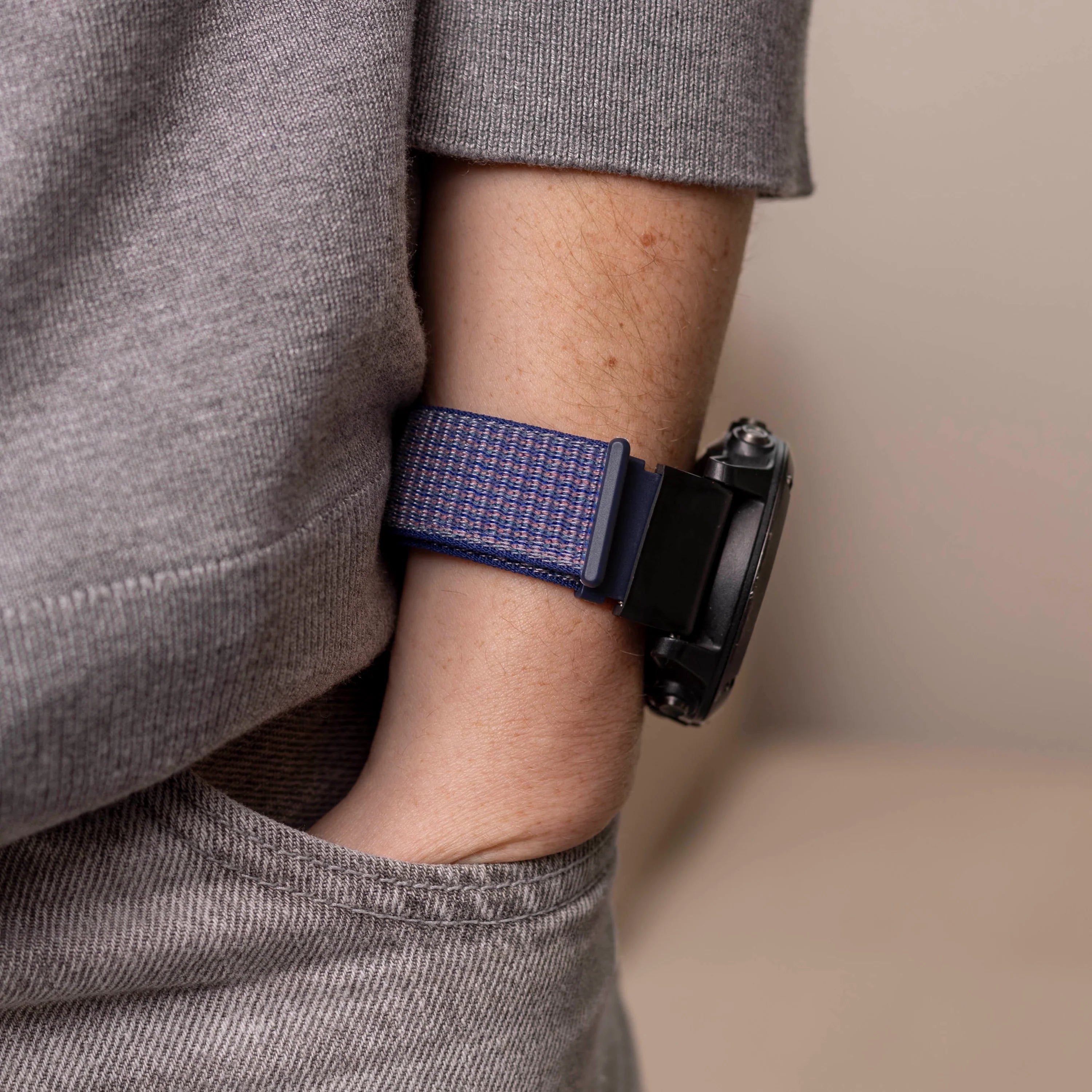 Bracelet nylon Garmin Fenix 8 - 47mm (bleu)