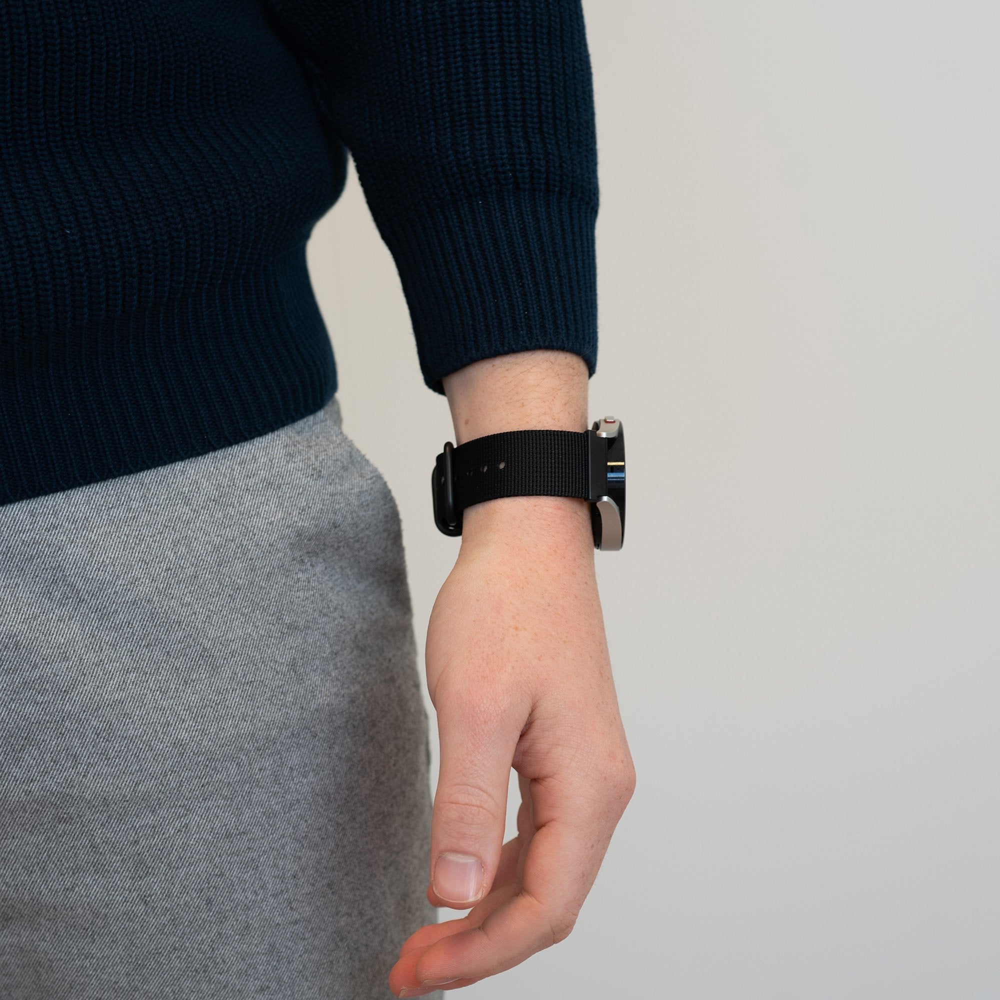 Bandz Bracelet nylon avec boucle Garmin Venu SQ 2 (noir)