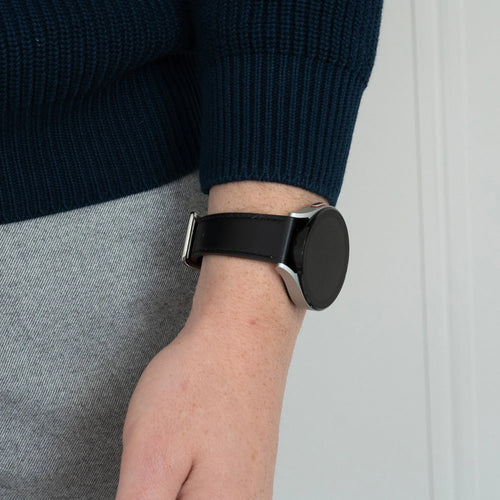 Bandz Bracelet cuir 'Deluxe' OnePlus Watch 3 (noir)