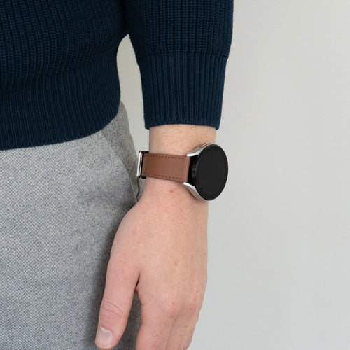 Bandz OnePlus Watch 3 Leather Strap 'Deluxe' (Brown)