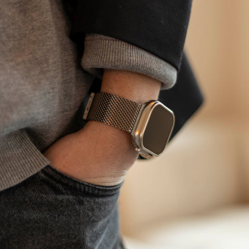 Milanese Loop Strap P-Buckle, silver, lifestyle photo