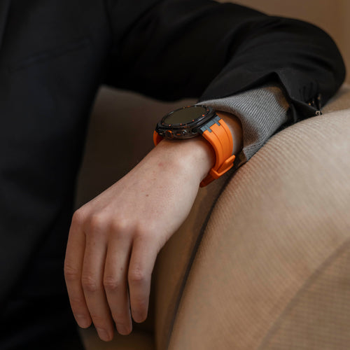 Bandz Bracelet silicone 'Luxe Liquid' Samsung Galaxy Watch Ultra (orange avec noir)