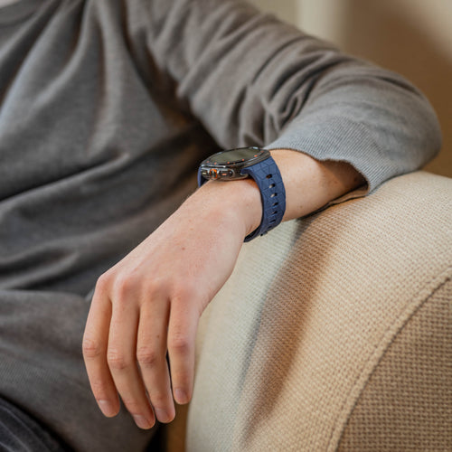 Samsung Galaxy Watch Ultra 2 Silicone Strap Hexagons (Dark Blue)