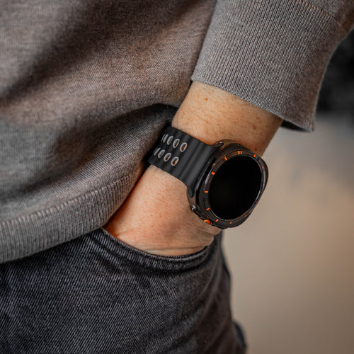 Samsung Galaxy Watch Ultra 2 Wave Silicone Strap Duo (Black/Grey)
