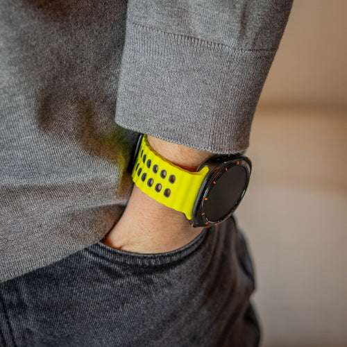 Samsung Galaxy Watch Ultra 2 Wave Silicone Strap Duo (Lime/Dark Grey)