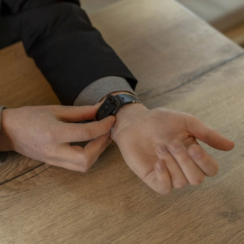 OnePlus Watch 3 Stitched Leather Strap (Black)