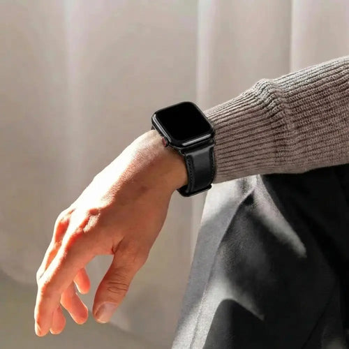 Bracelet cuir Apple Watch Ultra (noir)