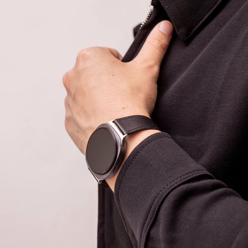 Bracelet cuir moderne Samsung Galaxy Watch 8 Classic (noir)