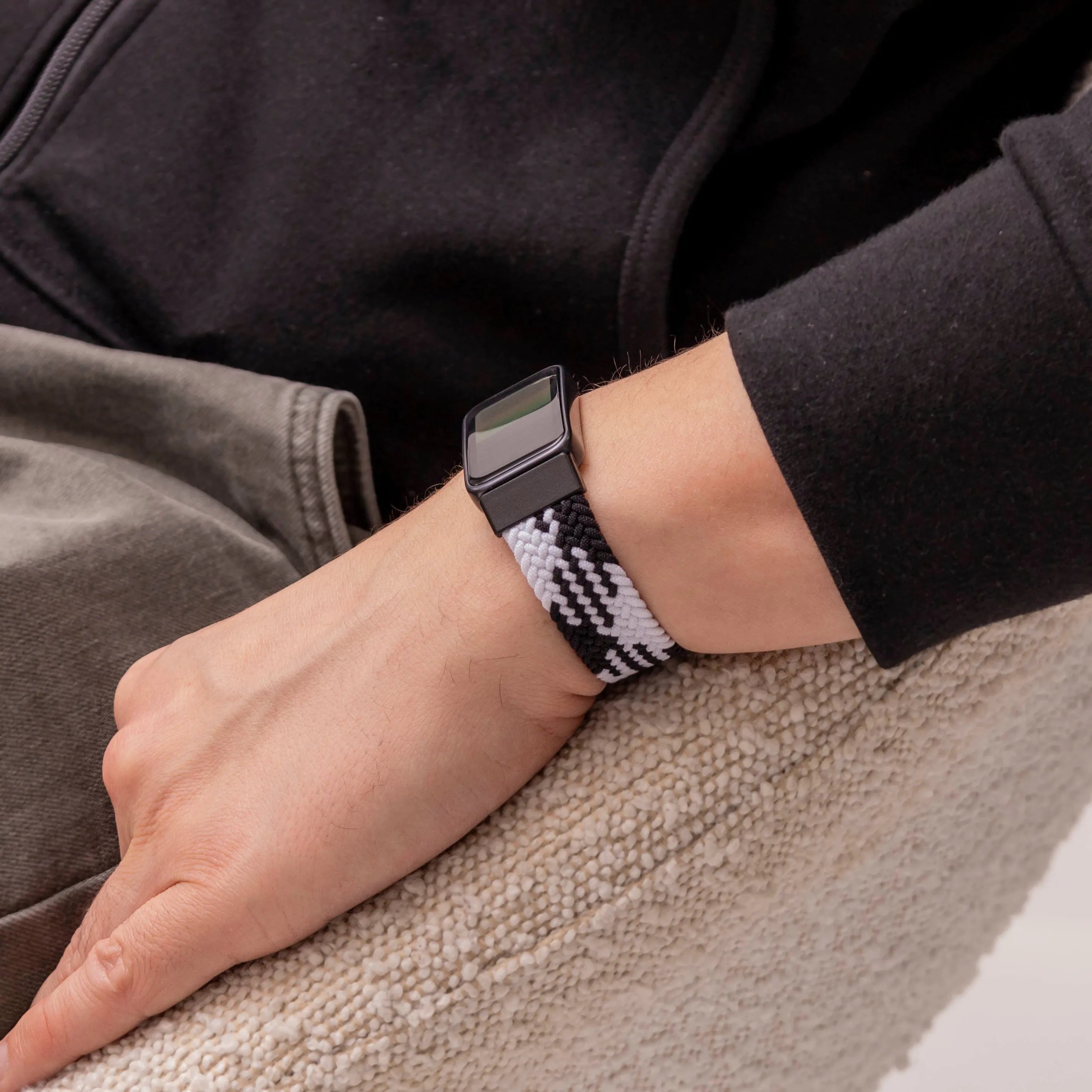 Nylon Adjustable Braided Strap, slate, lifestyle photo