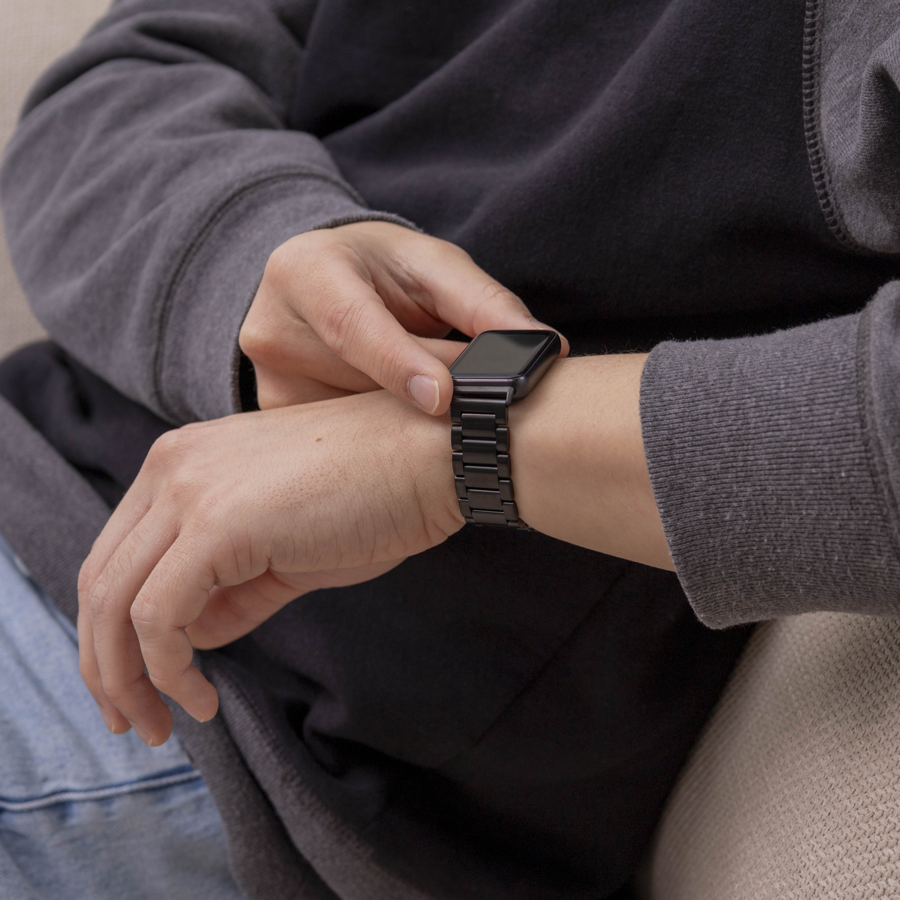 Bracelet acier Samsung Galaxy Fit 3 (noir) 