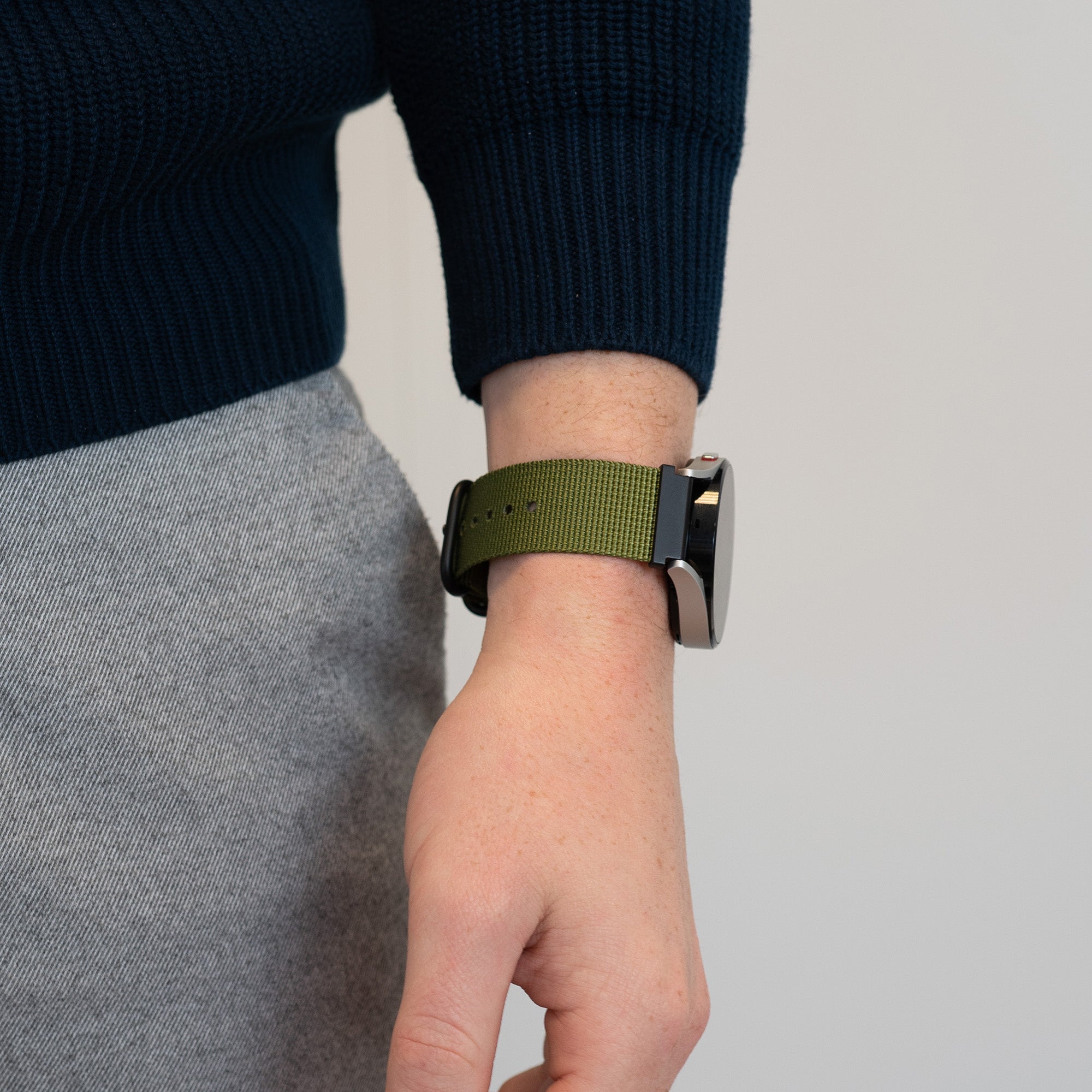 Bandz Huawei Watch GT 6 - 46mm Nylon Strap with Buckle (Green)