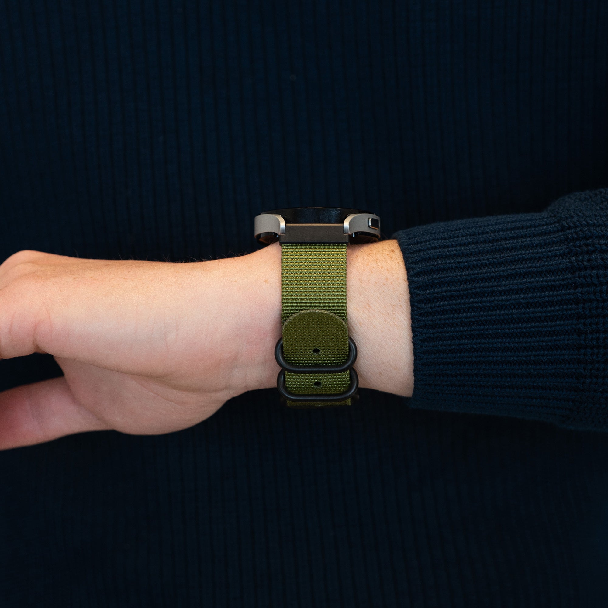 Bandz Huawei Watch GT 6 - 46mm Nylon Strap with Buckle (Green)