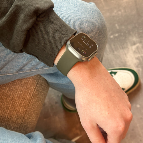 Silicone Strap, army green, lifestyle photo