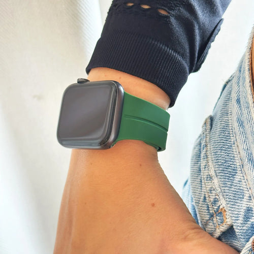 D-Buckle Silicone Strap, army green, lifestyle photo