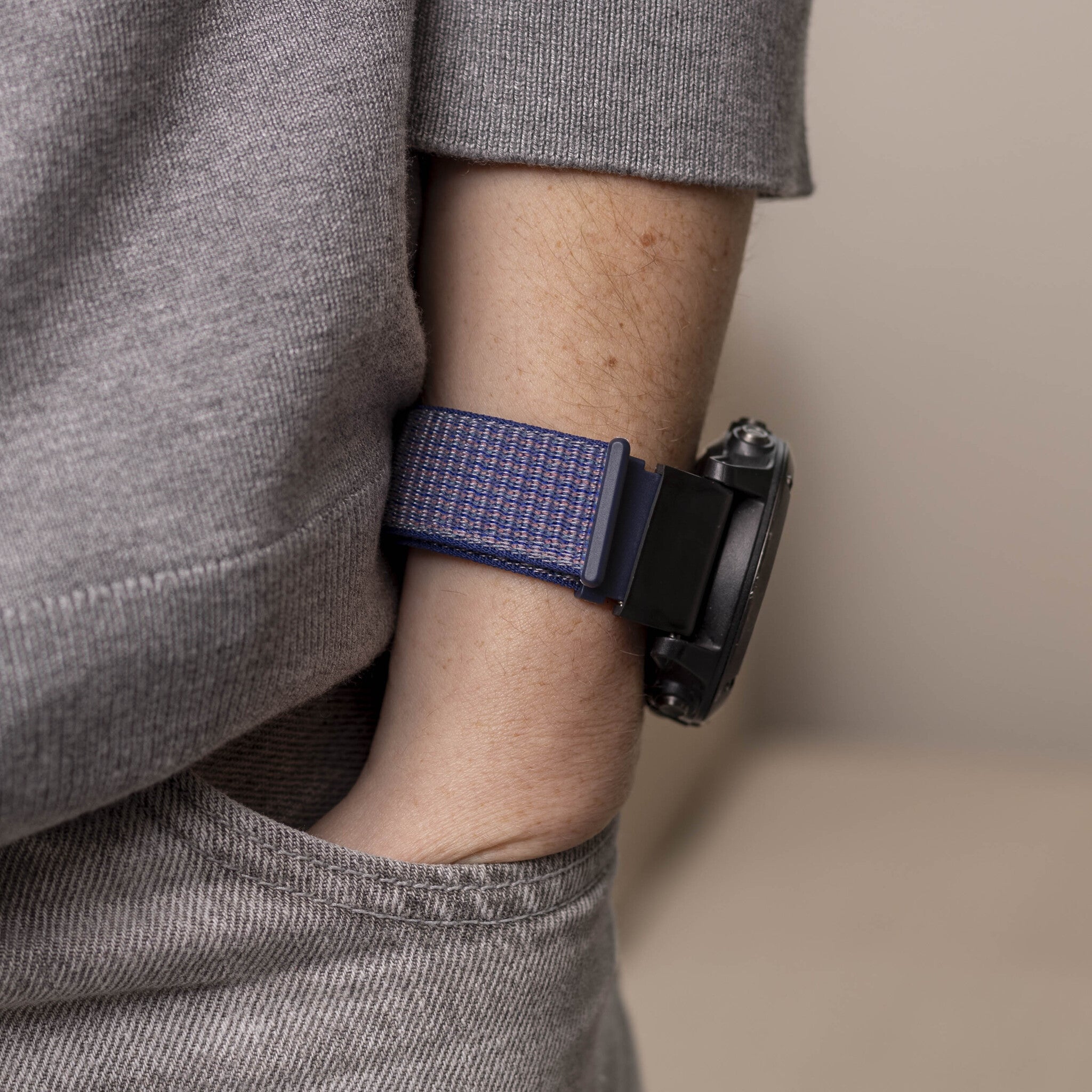 Bracelet nylon Garmin Approach S62 (bleu)
