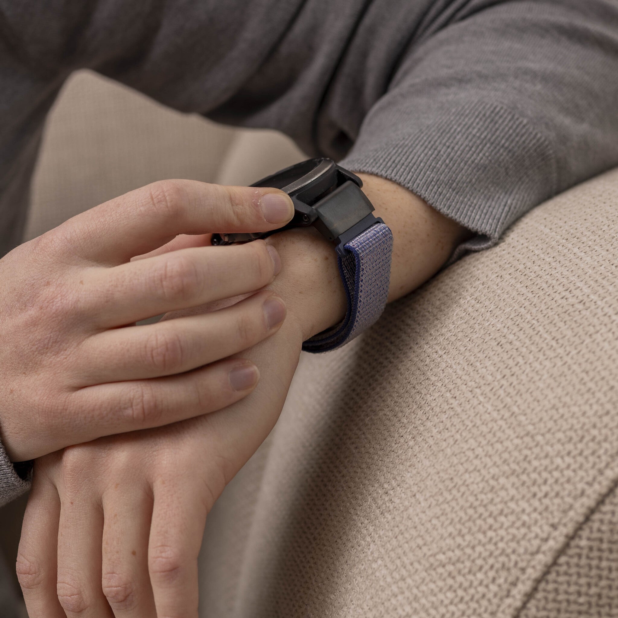 Bracelet nylon Garmin Fenix 5 / 6 (bleu)