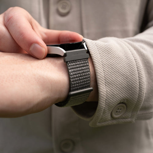 Withings ScanWatch Nova Nylon Strap (Green/Grey)