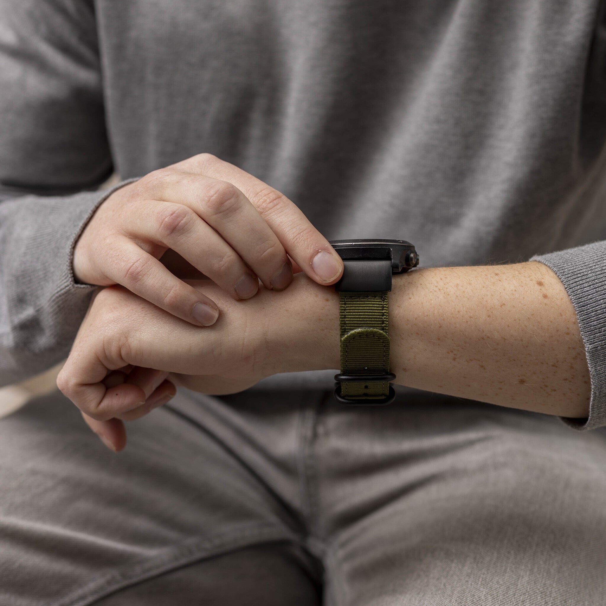Bracelet nylon avec boucle Garmin Quatix 8 - 51mm (vert)