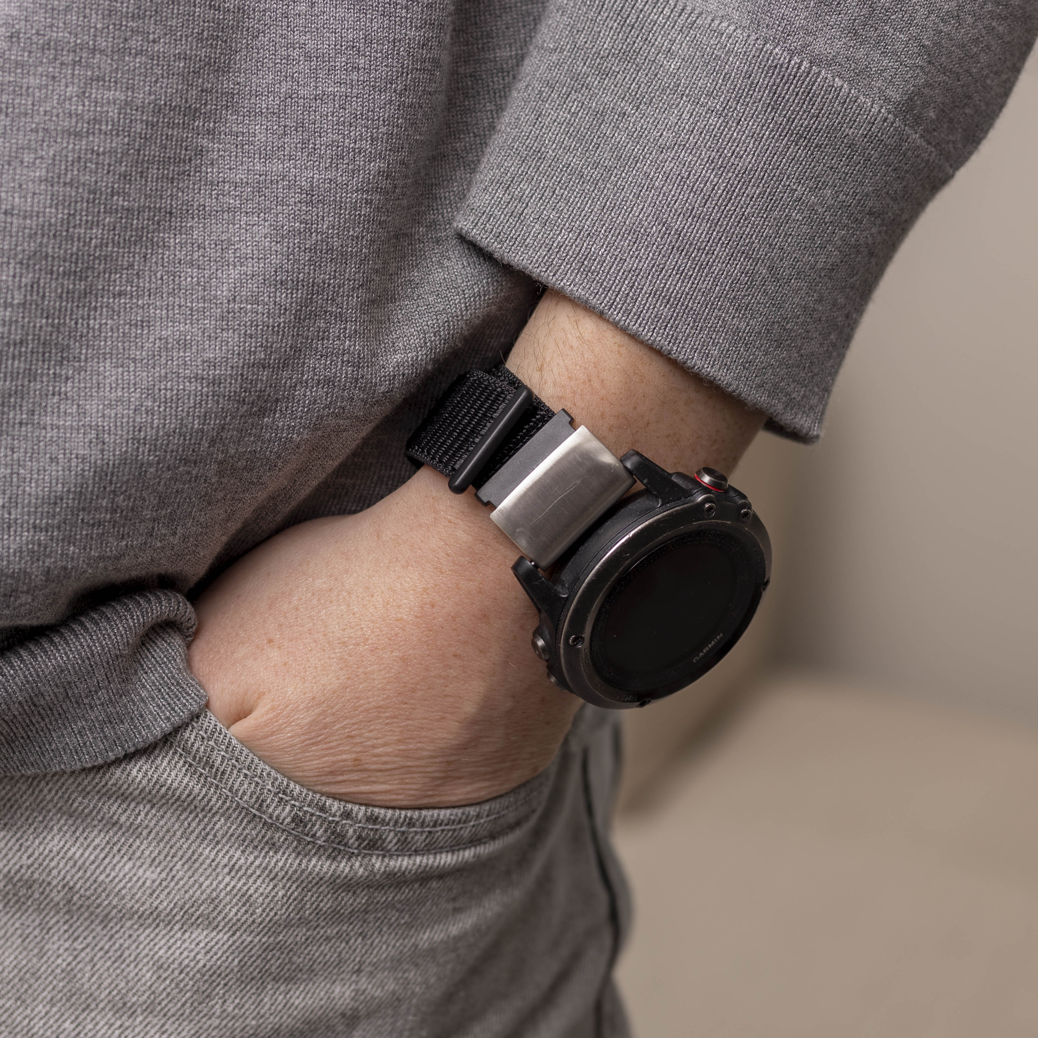 Bracelet nylon Garmin Fenix 7x (noir)