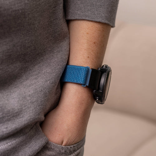 Bracelet nylon Garmin Fenix 8 - 51mm (bleu clair)
