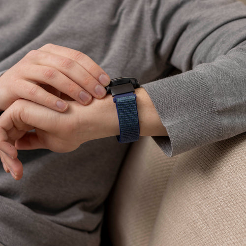 Bracelet nylon à boucle Garmin Fenix 9 Pro - 51mm (bleu)