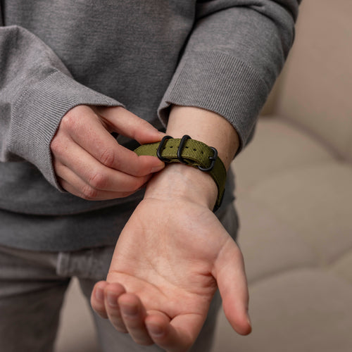 Bracelet nylon à boucle Garmin Fenix 9 - 51mm (vert)