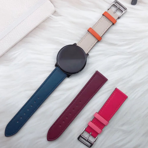 Leather Strap 'Duo', dark blue, lifestyle photo