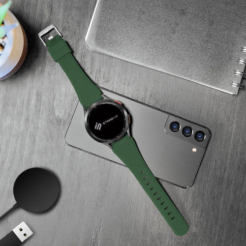 Bracelet twill silicone Gard Pro Health Smartwatch 3 - 48mm (vert militaire)