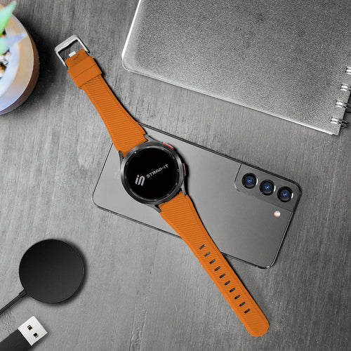 Bracelet twill silicone OnePlus Watch 4 - 47mm (orange)