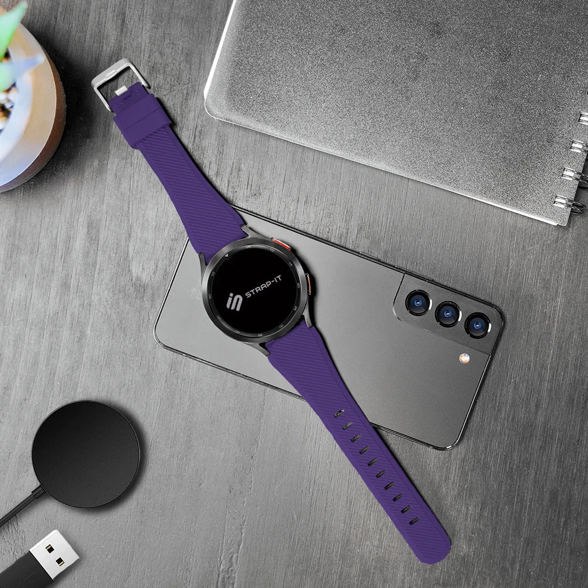 Bracelet twill silicone Polar Street X (violet)