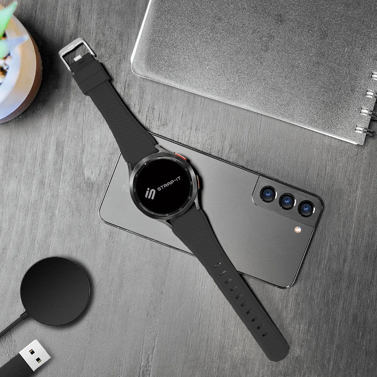 Amazfit Active 2 Twill Silicone Strap (Black)